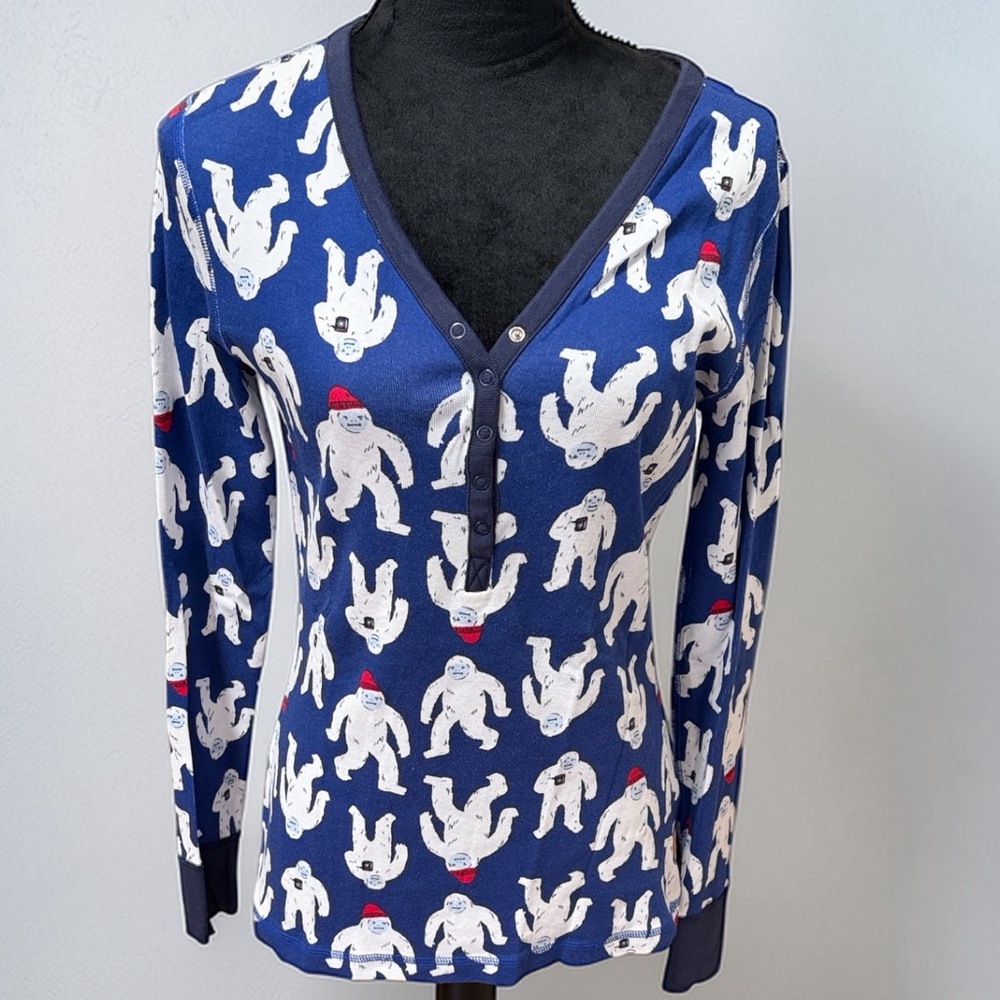 Hannah Anderson “Are you Yeti” leisure wear/pajama top, organic cotton, size M